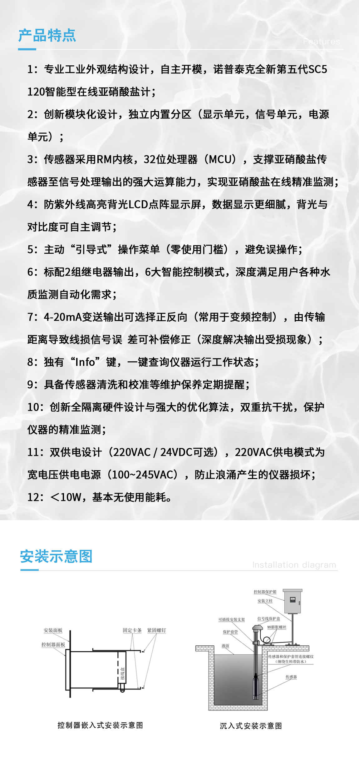 2产品特点+安装示意图 5100 亚硝酸盐